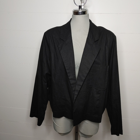 ADDITION Elle Linen Blend Jacket Size 24 - Picture 2 of 11